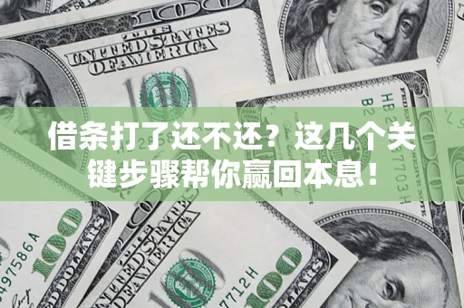济南借条打了还不还？这几个关键步骤帮你赢回本息！