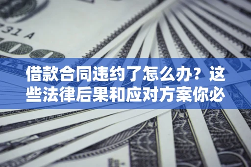 济南借款合同违约了怎么办？这些法律后果和应对方案你必须知道